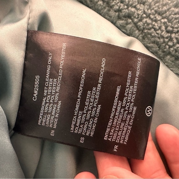 Noize women’s jacket sherpa teddy puffer coat  cropped teal blue green size XL - Picture 4 of 10